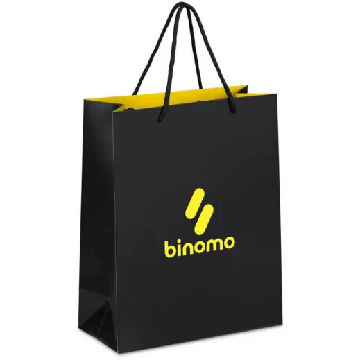 Yellow Main Altitude Finery Midi Paper Gift Bag